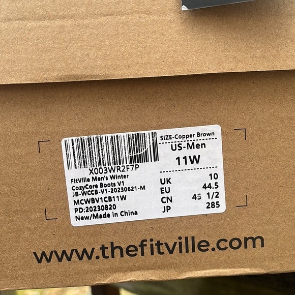 FitVille Men’s Winter Cozy Core V1 Wide Walking Sneakers Brown sz 11W New main image 10